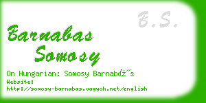 barnabas somosy business card